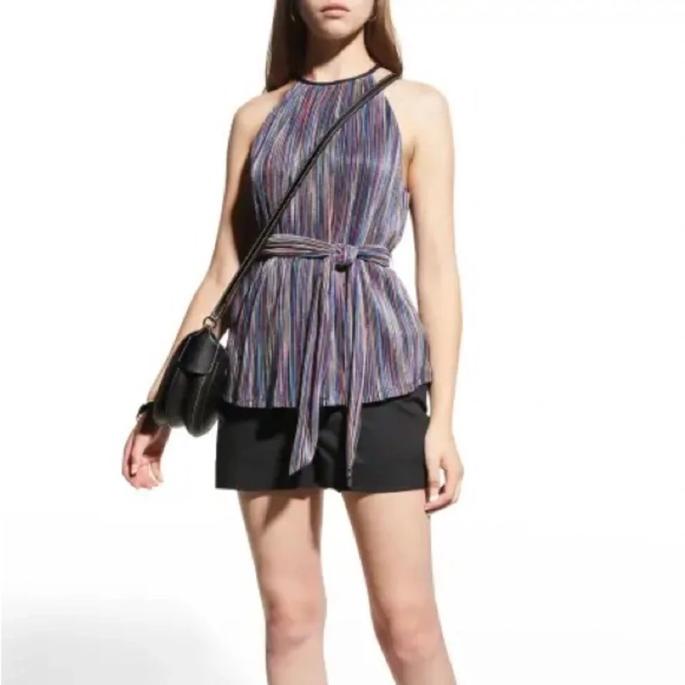 NEW NWT RAMY BROOK Tank Top Ansel Metallic Blouse